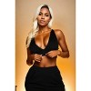 Slickblue Women's Ribbed Knit Plunge Neck Crop Top - Sleeveless Fitted Summer Tee - 4 Color Options, Size S-L - 3 of 4