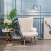 Nordlys Solid Wood and Corduroy Lounge Chair Modern Design Style Upholstery Living Room - 2 of 4