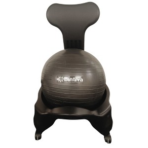 Bintiva Stability Ball Chair, Adult, Black/Black - 1 of 3