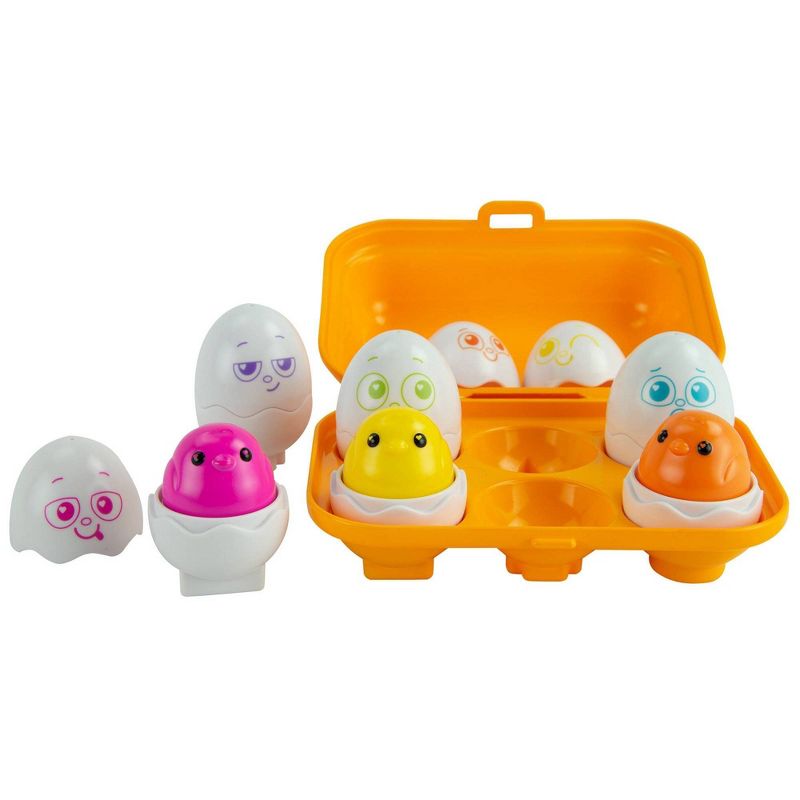 Lamaze Sort &#38; Squeak Eggs, Shape Sorter, Color Matching Toy - 7ct, 5 of 14
