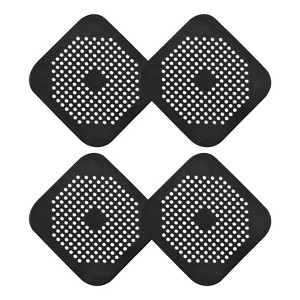 Unique Bargains Square Anti-Slip Bathroom with Suction Cup Drain Protector - 1 of 4
