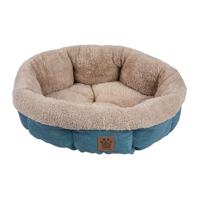 Petmate Precision Pet SnooZZy Mod Chic Stylish Round Cuddler Pet Dog Bed, Teal