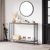 41.3" Entryway Table, Narrow Sofa Table with 2-Tier Storage Shelves & Black Metal Frame, Display Stand and Organizer Hallway Bedroom - 4 of 4