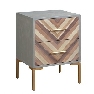 TOV Furniture Quinn Grey Side Table - 1 of 4