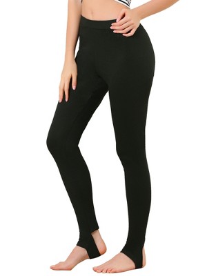 INSPIRE CHIC Women's Elastic Waistband Soft Gym Yoga Cotton Stirrup Pants Leggings