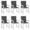 vidaXL Lowback Chair Cushions in Anthracite | 100% Polyester Oxford Fabric | Comfortable and Durable | for Outdoor Furniture | Set of 6 - 4 of 4