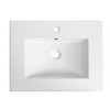 Gulches 24 in 18 Undermount Bathroom Sink in Glossy White Ceramic with Pre-Drilled Faucet Hole - 2 of 4
