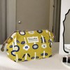 Unique Bargains Women's Printed Travel Makeup Bag Yellow 1 Pc - 2 of 4