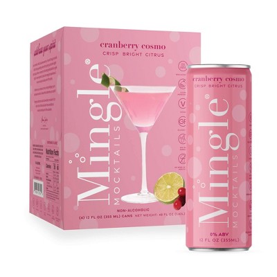 Mingle Mocktails Non-Alcoholic Cosmo - 4pk/12 fl oz Cans