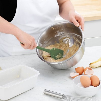 Pesto Green Silicone and Wood 5-Piece Spatula Set