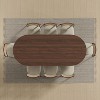 67" Farmhouse Large Oval Brown Dining Table for 4-6 People with V-Shaped Legs for Dining Room and Living Room - 4 of 4