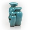 21" Indoor/Outdoor Concrete Fountain Turquoise - Alpine Corporation - 3 of 4