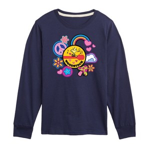 Boys' - Peanuts - Woodstock Peace And Love Flair Long Sleeve Graphic T-Shirt - 1 of 4