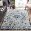 Vintage Medallion Area Rug Indoor Non-Shedding Stain Resistant Rugs Carpet Floral Rugs for Living Room Bedroom, 7'10" x 10'2" Blue - 3 of 4