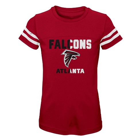 Nfl Atlanta Falcons Girls Striped Sleeve Fashion T shirt Xs Target