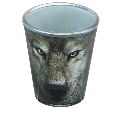 Just Funky Wolf Face 2oz Shot Glass Target
