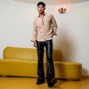 Campus Sutra Men Men's Beige Self-Design Intertwine Shirt - 3 of 3