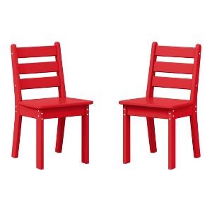 WestinTrends Treehouse Outdoor HDPE Kids Plastic Toddler Dining Chair (Set of Two) - 1 of 4