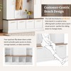 PAGED Wood Hall Tree with 5 Hooks, Farmhouse Coat Rack with Shoe Bench and Storage Shelves, Entryway Shoe Storage for Mudroom, Living Room - 3 of 4