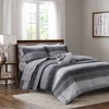 Gracie Mills Ianne Modern Watercolor Stripe Comforter Set with Cotton Bed Sheets - 2 of 4