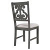 CAVINAS Round Dining Table Set for 4 Fabric Chairs with Special-shaped Table Legs, Storage Shelf for Kitchen - 2 of 4
