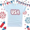 Simply Sage Market Women's USA Outline Short Sleeve Garment Dyed Tee - 3 of 3