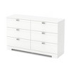 South Shore Reevo 6 Drawer Double Dresser Pure White: Laminated Particle Board, Anti-Tip, 5-Year Warranty - 2 of 3