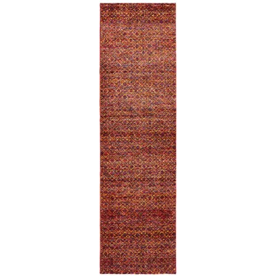 Oriental Weavers Atlas 8048K Red/ Rust Indoor Area Rug - 2'6" x 12'