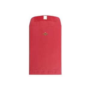 JAM Paper 6x9 Open End Catalog Colored Envelopes w/Clasp Closure Red Recycled 87881A - 1 of 4