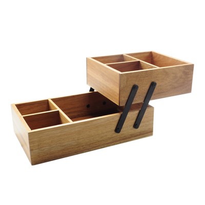 10"X6"X5" Hinged Vanity Organizer Wood - Threshold™
