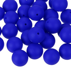 Unique Bargains Round Loose Silicone Beads for DIY Keychain Jewelry Making 50 Pcs - 1 of 4