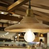 River of Goods 10.8" 1-Light Alberta Wood and Metal Pendant: Industrial Ceiling Fixture, UL Listed, E26 - 3 of 4