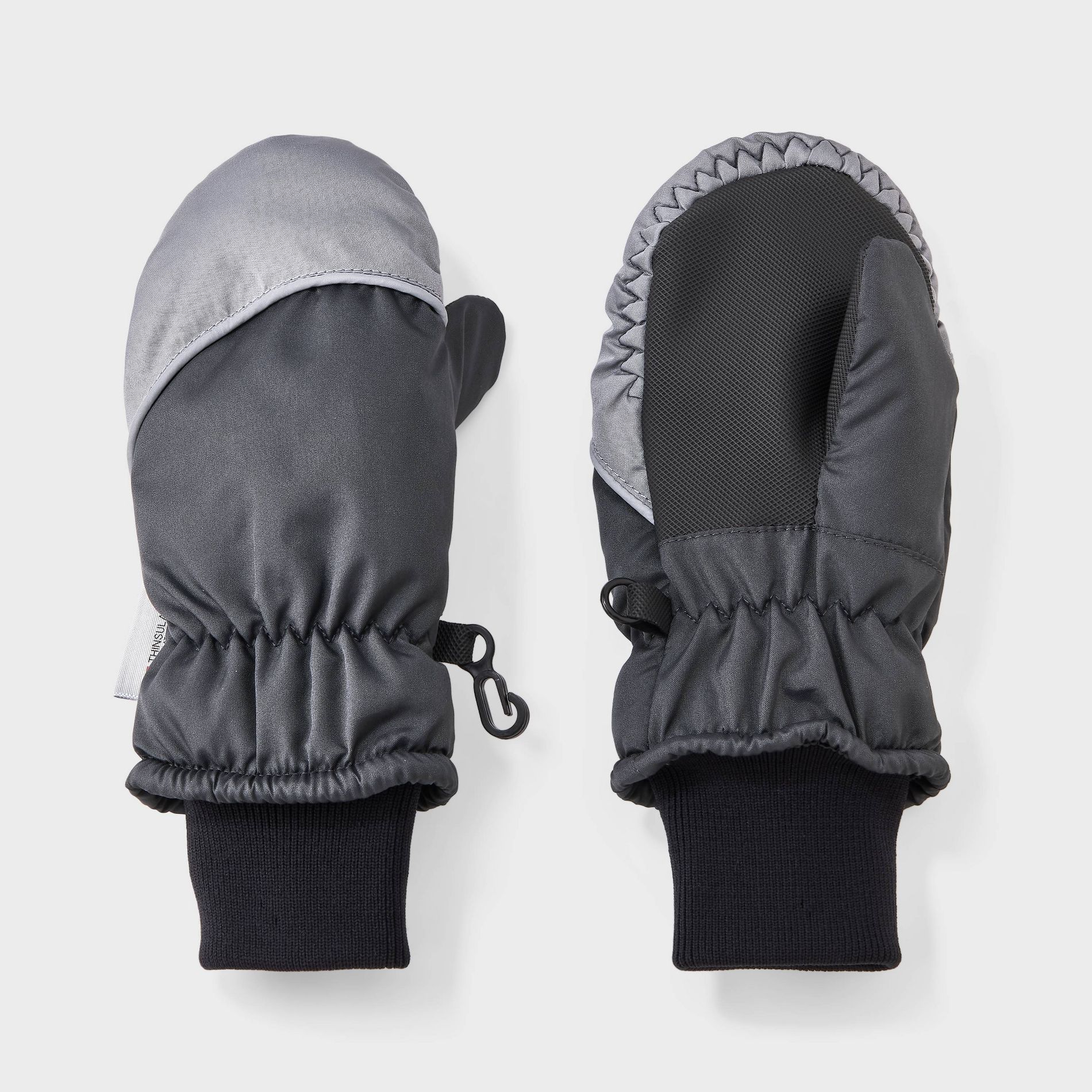 Toddler Boys' Colorblock Snowplay Ski Mittens - Cat & Jack™ Gray 2T-5T