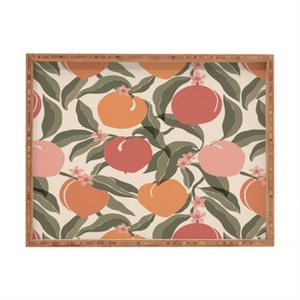 Cuss Yeah Designs Abstract Peaches Rectangular Tray - Deny Designs - 1 of 2