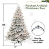 TIRAMISUBEST 6FT Flocked Christmas Tree with Branch Tips LED Lights Outdoor Indoor Holiday Decor - 3 of 4