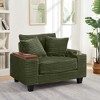 NicBex Modern Oversized Armrest Sofa Futon Couch with Ottoman&Rotating Table,Comfy Sleeper Sofa for Living Room,Apartment - 4 of 4