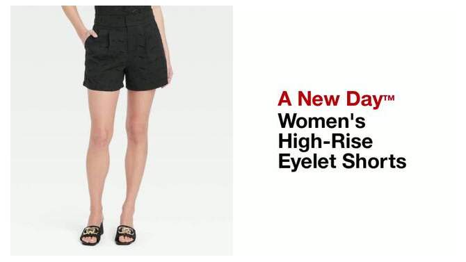  Women's High-Rise Eyelet Shorts - A New Day™, 2 of 11, play video