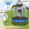 Okak 8/10FT Kids Trampoline with Basketball Hoop, Outdoor Trampolines with Enclosure Net and Ladder, Toddler Trampolines for Garden, Yard - 2 of 4