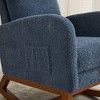 Kumasinova Accent Rocking Chair with Footrest&Side Pockets for Nursery,Modern Glider Chair with Rubberwood Legs for Living Room,250lbs Max - 4 of 4