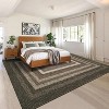 Bordered Braided Print Rug – Modern Washable Stain Resistant Non-Slip Indoor Carpet for Living Room, Bedroom, Nursery – Colorful - 2 of 4