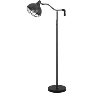 Cal Lighting 60W Taloga metal floor lamp with adjustable caged shade (Bulb not included) - 1 of 4