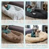 Dog Bed 71"x45"x12" Washable Faux Fur Orthopedic Bed for People and Pets to Relax and Nap with Plush Pillow and Blanket - 3 of 3