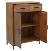 vidaXL Shoe Rack 29.5 in.x15.7 in.x43.3 in. Solid Wood Pine - 4 of 4