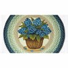 Earth Rugs Blue Hydrangea Braided Round Patch Tread – Farmhouse Style 27"x27" - 2 of 3