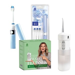 Pursonic Compact Travel Oral Care Bundle: Portable USB Rechargeable Collapsible Water Flosser and Pursonic Portable Sonic Toothbrush - 1 of 3
