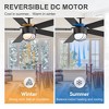 Airsurfer 52" Industrial Ceiling Fan with Light, Matte Black Metal Cage Light & Wood Blades,6-Speed Reversible DC Motor,Remote Control for Living Room - 3 of 4