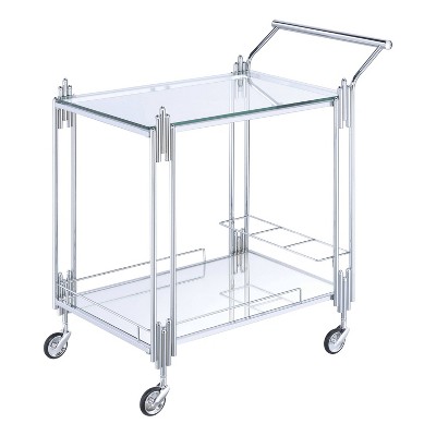 Starrett 2 Tier Metal Serving Cart Chrome - HOMES: Inside + Out