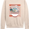 Women's - Instant Message - Kawaii Frog Eating Ramen Lightweight French Terry Wide Neck Long Sleeve Shirt - 2 of 4