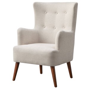 angelo:HOME Jane Traditional Upholstered Accent Chair Linen - 1 of 4