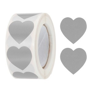Unique Bargains Self-Adhesive Heart-Shaped Decorations Sticker for Envelope Wedding 500 Pcs - 1 of 4